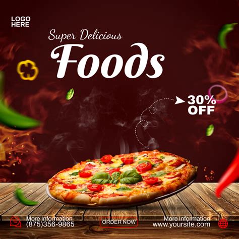 Super Delicious Foods Template Postermywall