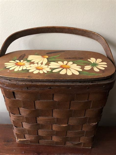 Vintage Basket Handbag Lunch Or Storage Made In Vermont