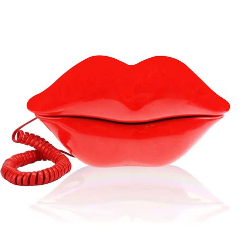 Lips Telephone Cute Red Mouth Shape Lip Phone Corded Landline Phones