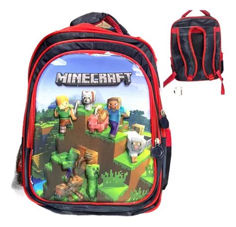 Mochila Escolar Minecraft Ni Os Cuotas Sin Inter S