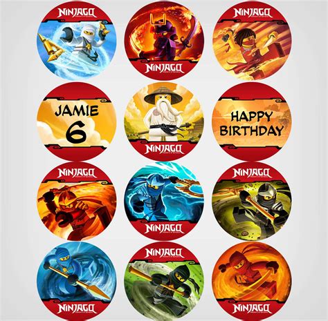 Ninjago Cupcake Toppers Ninjago Birthday Party Ninjago Party