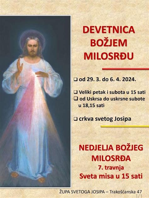 Devetnica Bo Jem Milosr U I Nedjelja Bo Jeg Milosr A Misionari