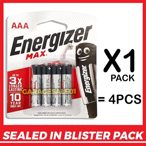 Energizer AAA Batteries 4 Pcs Energizer MAX AAA Alkaline Battery