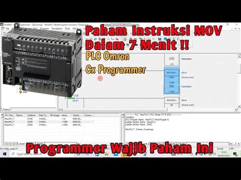 Belajar Instruksi MOV Pada PLC Omron CX Programmer Mudah Dan Cepat