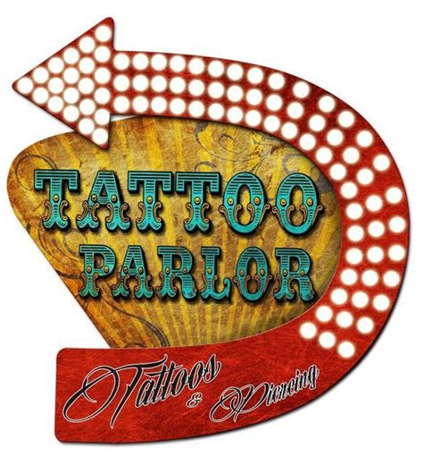 3-D Layered Tattoo Parlor Metal Sign 20 x 24 Inches | Vintage metal ...