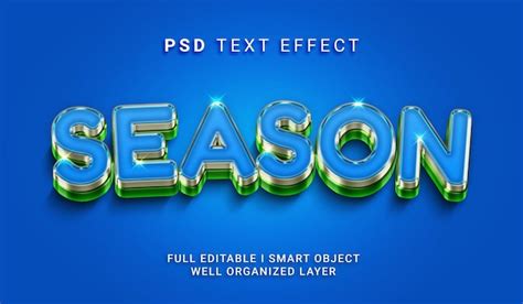 Efeito De Texto Psd Estilo Temporada D Psd Premium