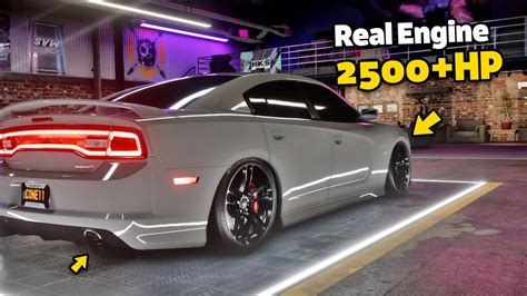 Need For Speed Heat 2500hp Dodge Charger Srt8 Customization Real Engine And Sound Youtube