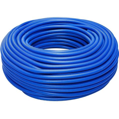 Tubo Corrugato Azzurro Con Tirafilo Diametro 32 Mm B11537