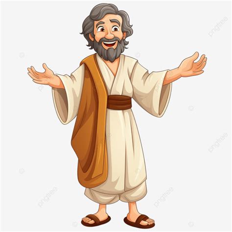 Personaje De La Biblia De Dibujos Animados El Apóstol Juan PNG dibujos