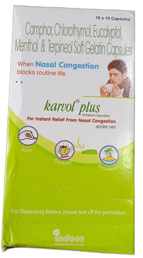 Karvol Plus Inhalent Capsules At Rs 920 Box Vapour Capsule In Agra