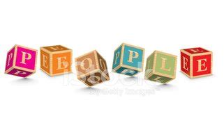 Word People Written With Alphabet Blocks Stock Clipart | Royalty-Free ...