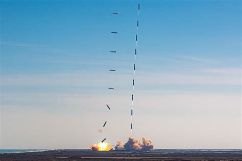 Stacked progression image of today’s successful launch and explosive ...