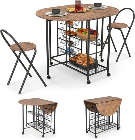 Relax Life Ensemble De Table Manger Pliable Pi Ces Avec Tabourets