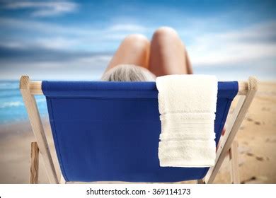 Naked Woman On Chair Towel Brown Stock Photo Shutterstock