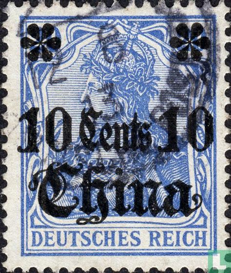 Germania Met Opdruk 10 20 1905 China Duitse Postkantoren LastDodo