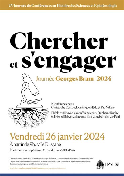 Journ E Bram Chercher Et Sengager D Partement De Chimie De