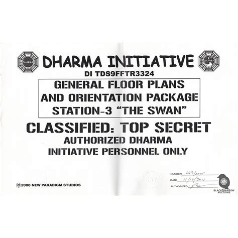 Set Of Lost Dharma Initiative Floor Plans And Orientation Package Fan Art