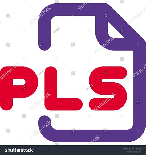 PLS is a computer file format for a multimedia - Royalty Free Stock ...