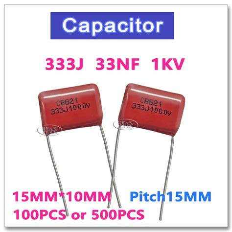 100PCS 500PCS CBB 33NF 333J 1KV 1000V 15MM 10MM Pitch 15MM Metallized