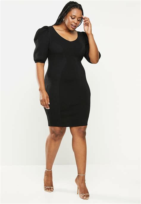 Plus Size Black Puff Sleeve Dress Glamorous Dresses Superbalist