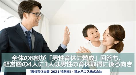 全体の8割が「男性育休に賛成」回答も、経営層の4人に1人は男性の育休取得に後ろ向き｜＠人事online