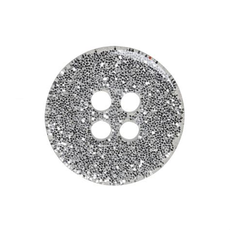 Bottoni Glitter Argento Diverse Dimensioni Accessori Go