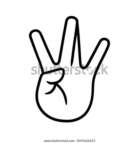 West Side Fingers Hand Sign Symbol Stock Vector (Royalty Free ...