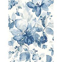 NextWall Watercolor Flower Peel and Stick Wallpaper (Bluestone ...