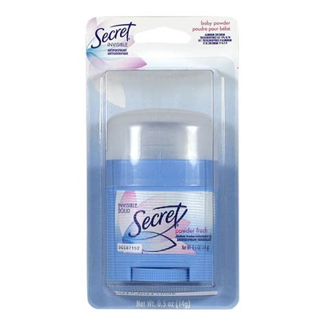 Travel Size Deodorant Secret Invisible Solid Deodorant Carded