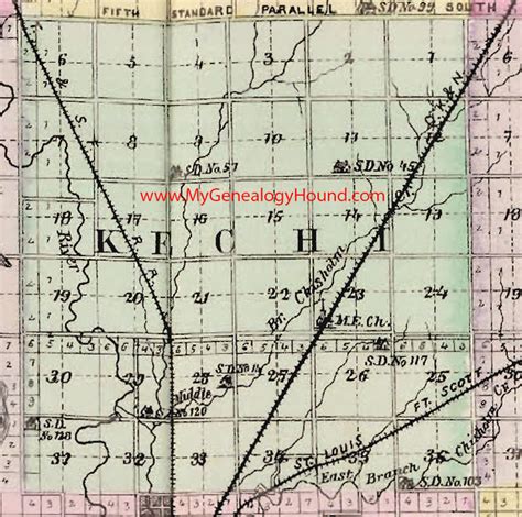 Kechi Township Sedgwick County Kansas 1887 Map