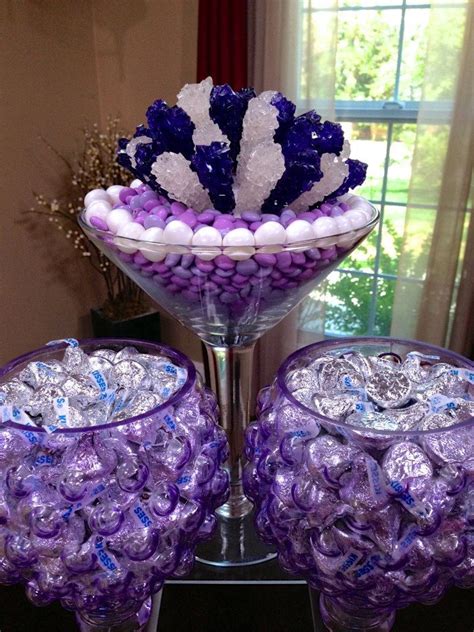 Chic And Modern Candy Centerpieces Candy And Sweet Decor Rock Candy Arrangements Topiaries Ts