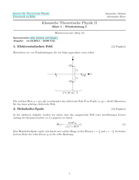 Klassische Theoretische Physik II