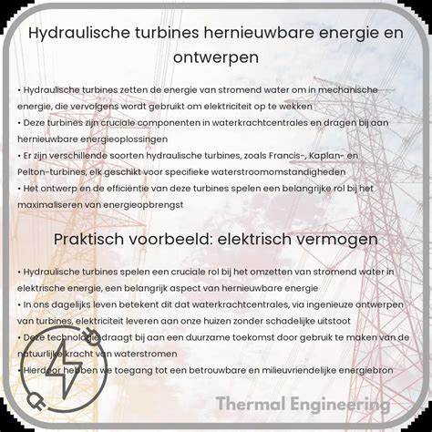 Hydraulische Turbines Hernieuwbare Energie En Ontwerpen