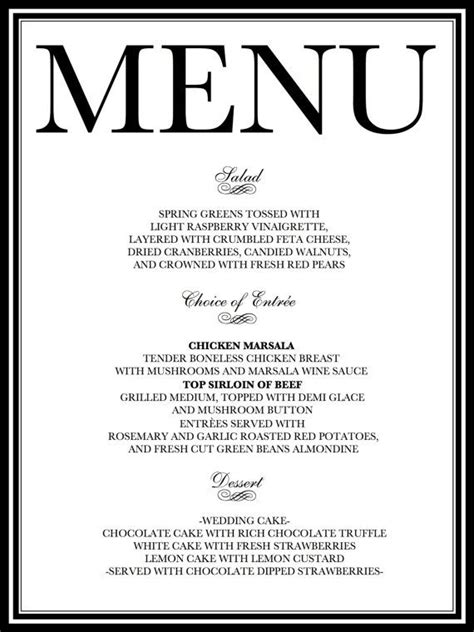 17 Best images about Wedding menu designs on Pinterest | Menu design ...