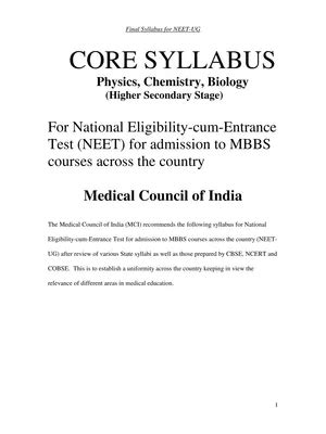 Neet Syllabus Pdf Instapdf