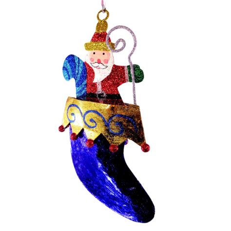 6pc Christmas Ornaments Tins And Wire Santa Snowman Angel Nutcracker