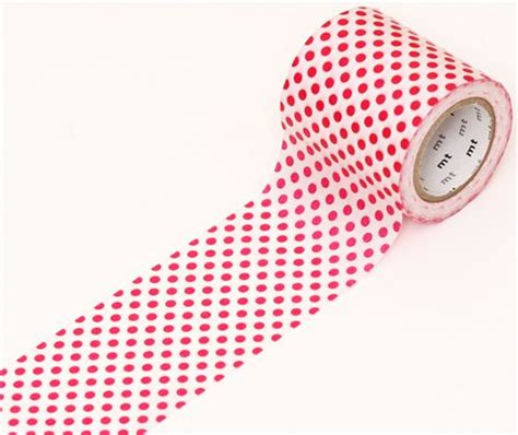 Wide Mt Casa Washi Tape 5cm Polka Dots Red Deco Tape Modes4u