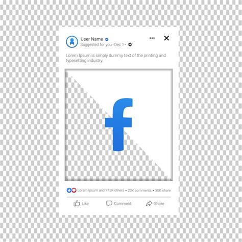 Premium Vector Social Media Facebook Post Template Mockup