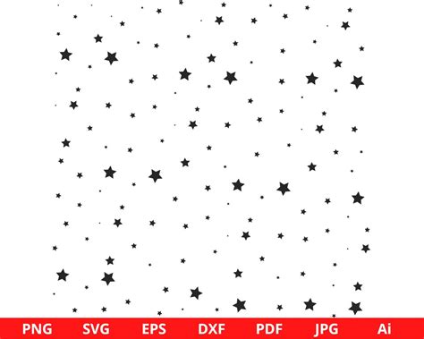 Stars Pattern SVG, Star Sparkle Svg, Stars Template Svg, Star Svg ...