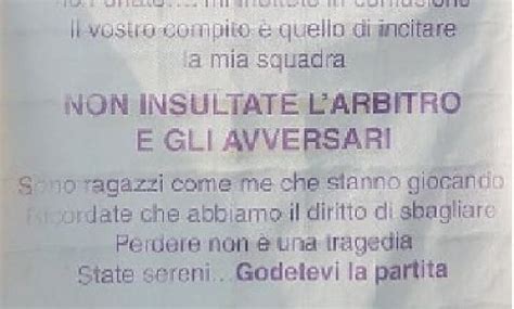 Parma I Giovani Calciatori Scrivono Ai Genitori Non Insultate