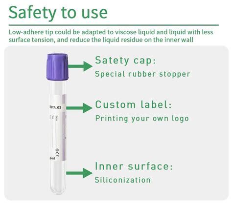 Medical Hospital Glass Pet Disposable Test Tube Vacuum Blood Collection