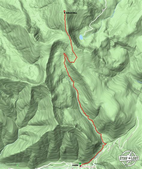 Map of Gold Hill via Long Canyon Trail - Stav is Lost