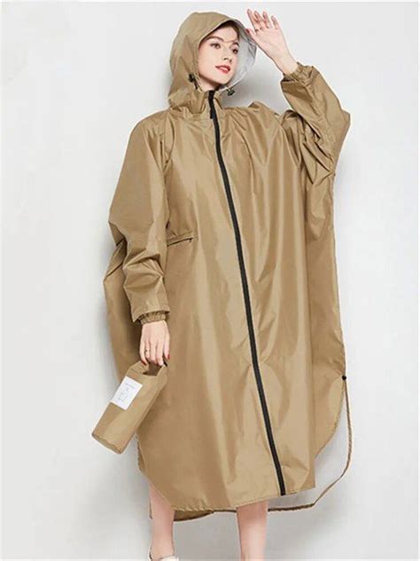 Poncho Manteau De Pluie Long En Pu Pour Femmes Et Hommes Trench