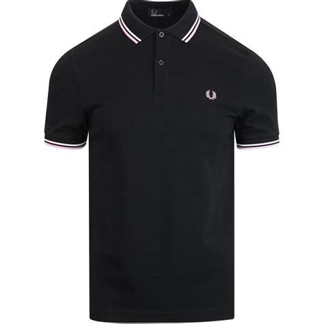 Fred Perry M3600 Twin Tipped Mod Polo Shirt Black