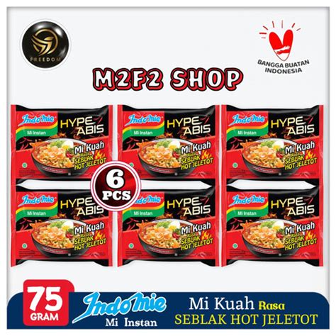 Jual Indomie Mie Instant Kuah Hype Abis Rasa Seblak Hot Jeletot Bag