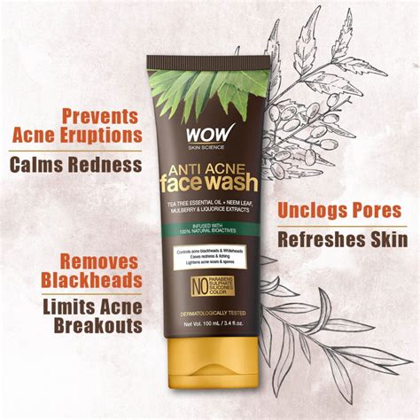 Wow Anti Acne Face Wash 100ml Skincare Shop