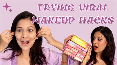 Trying Viral Makeup Hacks Part 2 Ft Gushbeauty8395 Clean Girl Makeup Look Chillbee Youtube