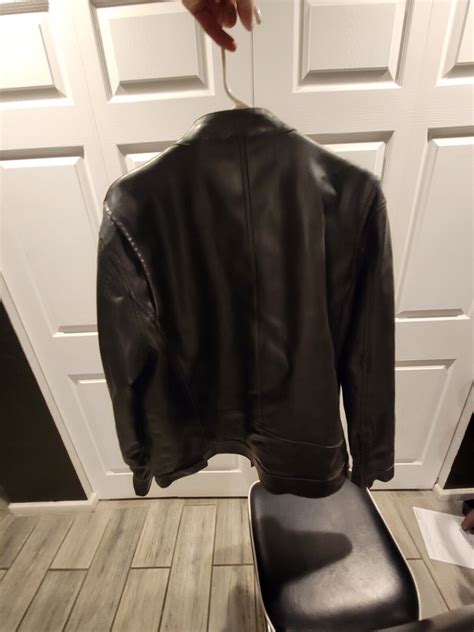 Guess Mens Vintage Leather Jacket Gem