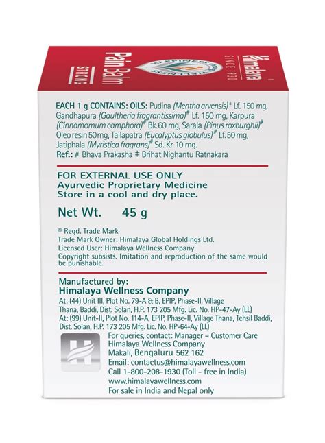 Himalaya Pain Balm Strong Fast Relief From Headache And Neck Pain ...