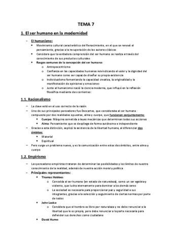 FILOSOFIA El Ser Humano En La Modernidad 1oBACH Pdf